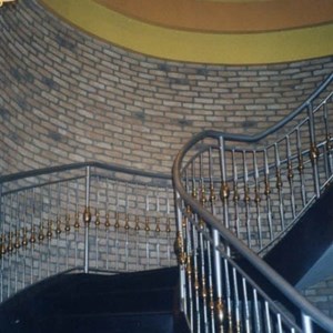 trappevæg med mursten